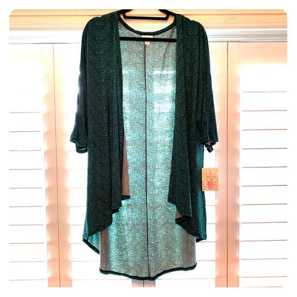 LuLaRoe Sweaters - **SALE** LuLaRoe blue and black Lindsey Kimono